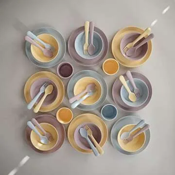 mushie Flatware Fork and Spoon Set for Kids | Made in Denmark (Blush)