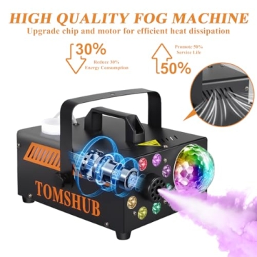 TOMSHUB 600W High-Output Fog Machine with Remote Control