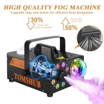 TOMSHUB 600W High-Output Fog Machine with Remote Control