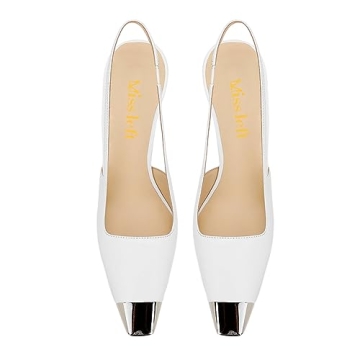 Stylish Slingback Square Toe Kitten Heels for Women