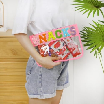 DYSHAYEN Clear Snack Bag for Toddler Travel and Storage