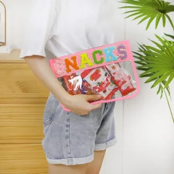 DYSHAYEN Clear Snack Bag for Toddler Travel and Storage