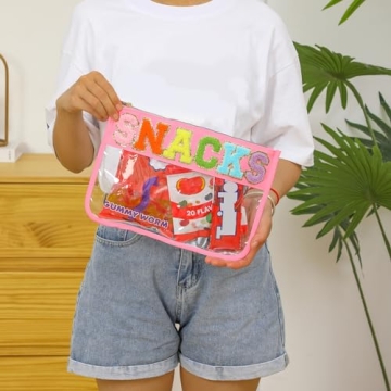 DYSHAYEN Clear Snack Bag for Toddler Travel and Storage
