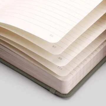 EMSHOI Lined Journal Notebook - A5 Thick Leather Notebook