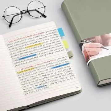 EMSHOI Lined Journal Notebook - A5 Thick Leather Notebook