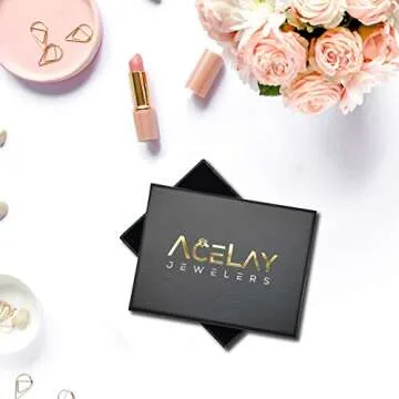 AceLay 14k Gold Plated Sterling Silver Hoop Earrings