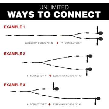 Solid Clip On Lavalier Lapel Microphone 2 Pack Set for iPhone and Android Vlogging, Interview, Selfie Videos