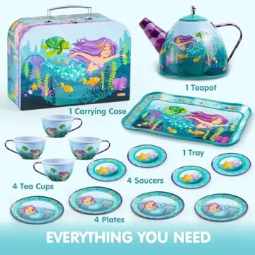 Enchanting JOYIN Mermaid Tea Set for Creative Play