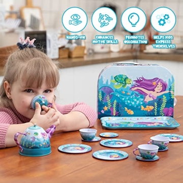 Enchanting JOYIN Mermaid Tea Set for Creative Play