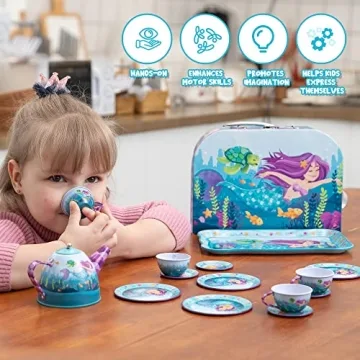 Enchanting JOYIN Mermaid Tea Set for Creative Play