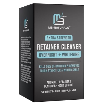 M3 Naturals Retainer Cleaner with Whitening Boost for Freshness