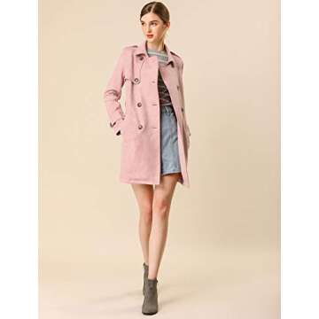 Allegra K Faux Suede Duster Coat for Stylish Women