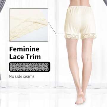 MANCYFIT Women’s Short Culotte Slip with Lace Trim
