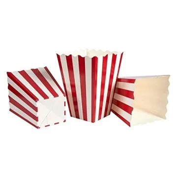 BLUE PANDA 100-Pack Large Popcorn Boxes for Parties