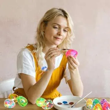 Easter Eggs Stress Balls - 18 Pack Fidget Toys for Adults, Stress Balls with Colorful Fillers, Easter Basket Stuffers Party Favors Fidget Stress Toys for Autism & ADD/ADHD(14 Year+)