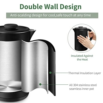 Stylish Electric Kettle with Stainless Steel Design