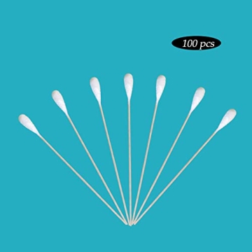 6 Inch Cotton Swabs for Dogs,100 Pack of Eco-Friendly Ear Cleaners