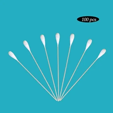 6 Inch Cotton Swabs for Dogs,100 Pack of Eco-Friendly Ear Cleaners