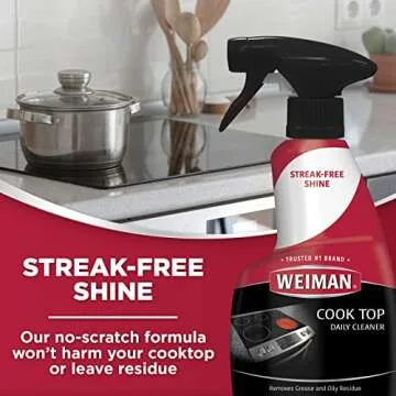 Weiman Cooktop Cleaner Non-Abrasive Streak Free 2 Pack