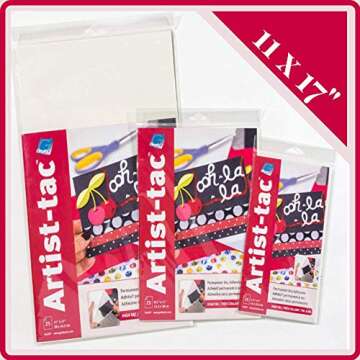 Grafix Artist-Tac Dry Transfer Adhesive Dots - 11"x17" Sheets for Effortless Mounting