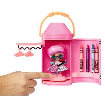 LOL Surprise Loves CRAYOLA Color Me Studio with Collectible Doll, Over 30+ Surprises, Paper Dresses & Accessories, Art Studio Packaging, Limited Edition Small Doll, Great Toy Gift for Kids Ages 3+