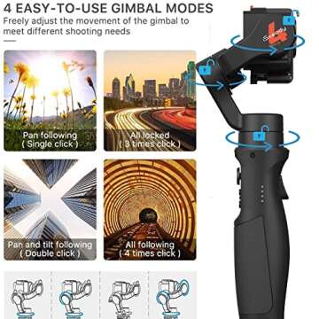 hohem iSteady Pro 4 3-Axis Gimbal Stabilizer for GoPro 13/12/11/10/9 8/7/6/5, for Osmo Action and Other Action Cameras,Support Bluetooth & Cable Control, IPX4 Splash Proof with Tripod