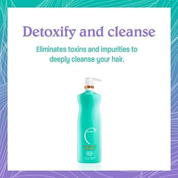 Malibu C Hard Water Wellness Shampoo - Hydrating, Sulfate-Free Hair Care for Hard Water - Removes Minerals and Buildup (33.8 oz)