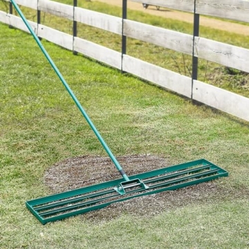 Lawn Leveling Rake, 48"x10" Level Lawn Tool, Heavy-Duty Lawn Leveler with 78" Steel Extended Handle, Yard Leveling Rake Suit for Garden, Golf Lawn, Farm
