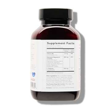 Smarter Nutrition Magnesium Complex - Chelated Mag Glycinate and Citrate, Malate, Hydroxide - Sleep & Stress Support with L-Theanine for Muscles, Nerves - Soy-Free - 60 Count - 30-Day Supply
