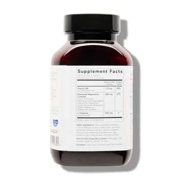 Smarter Nutrition Magnesium Complex - Chelated Mag Glycinate and Citrate, Malate, Hydroxide - Sleep & Stress Support with L-Theanine for Muscles, Nerves - Soy-Free - 60 Count - 30-Day Supply
