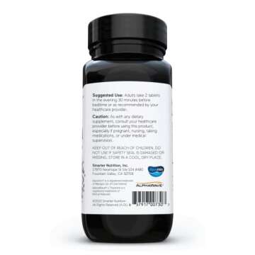 Smarter Nutrition Magnesium Complex - Chelated Mag Glycinate and Citrate, Malate, Hydroxide - Sleep & Stress Support with L-Theanine for Muscles, Nerves - Soy-Free - 60 Count - 30-Day Supply