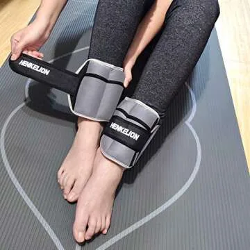 Henkelion Adjustable Ankle Weights 10 Lbs for Women Men Kids