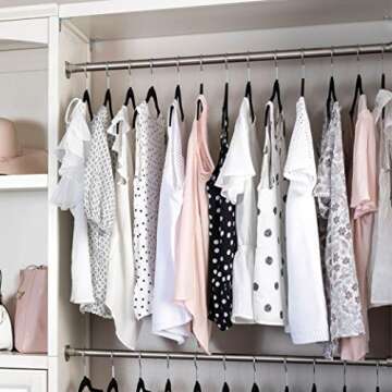 Premium Velvet Shirt Hangers - 60 Pack for Ultra Slim Storage