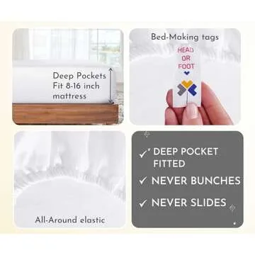 California Design Den 2-Pack Sheet Sets King Size - 400 Thread Count 100% Cotton Sateen - Extra Soft, Breathable & Cooling Sheets, Wrinkle Resistant, 2 Sets of Deep Pocket Bed Sheets - Bright White