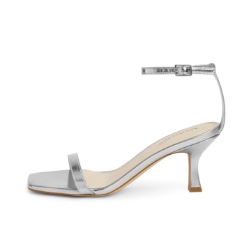 Stylish Modatope Women's Silver Kitten Heel Sandals
