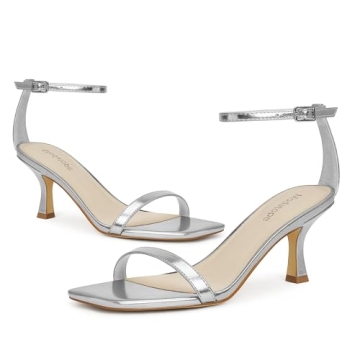 Stylish Modatope Women's Silver Kitten Heel Sandals