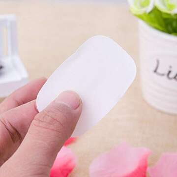 Disposable soap Piece Portable Travel soap Box Travel Hand Washing Piece Cleaning 20 Pieces soap Paper Mini Box（Five colors, a total of 10 boxes, a total of 200 pieces）