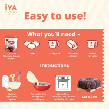 Iya Foods Chocolate Orange Bundt Cake Mix 12 Ounce