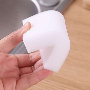 USMYTHA 100 Piece Bulk Pack Magic Melamine Cleaning Sponges 4"x2.4"x0.8", Ultra Durable for Year Long Use, All Surface Cleaner with Water