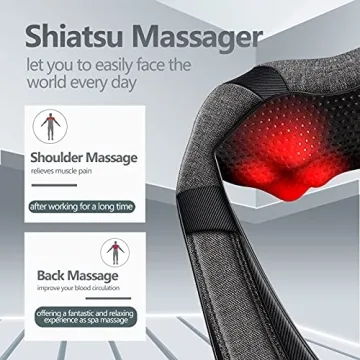 Relaxing Shiatsu Massager for Neck and Back Pain Relief