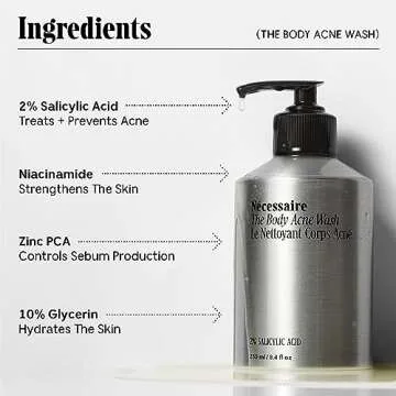 Nécessaire Body Acne Wash - 2% Salicylic Acid Cleanser