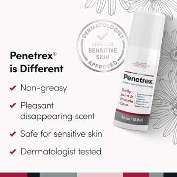 Penetrex Joint & Muscle Therapy Roll On - Soothing Gel for Back, Neck, Hands, Feet - Premium Whole Body Rub with Arnica, Vitamin B6 MSM & Boswellia - 3oz