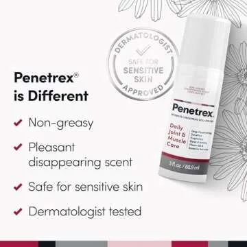 Penetrex Joint & Muscle Therapy Roll On - Soothing Gel for Back, Neck, Hands, Feet - Premium Whole Body Rub with Arnica, Vitamin B6 MSM & Boswellia - 3oz