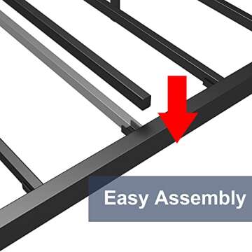 LIKIMIO King Bed Frame and Headboard, Easy Assembly, Noise-Free, No Box Spring Needed, Heavy Strong Metal Support Frames, Vintage Brown