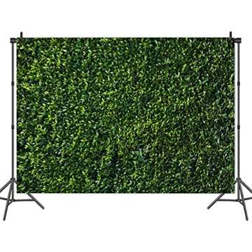 XLL Nature Spring 3D Green Leaves Photography Backdrops Newborn Baby Shower Photo Background Wall Art Wedding Birthday Party Decoration Banner Studio Props Cake Table Booth 8x6ft