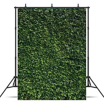 XLL Nature Spring 3D Green Leaves Photography Backdrops Newborn Baby Shower Photo Background Wall Art Wedding Birthday Party Decoration Banner Studio Props Cake Table Booth 8x6ft
