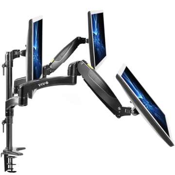 VIVO Triple Monitor Mount for 32" Screens, Adjustable Design