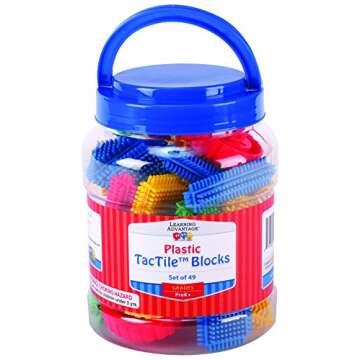 Learning Advantage Tactile Blocks - 49-Piece Construction Set for Preschoolers