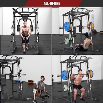 SunHome Smith Machine Power Cage for Complete Home Workouts