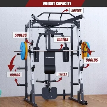 SunHome Smith Machine Power Cage for Complete Home Workouts